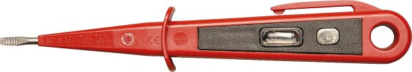Phasenprüfer Rot 125-250V, VDE/GS, Schneide 3mm ganze Länge 150mm