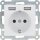 Schuko-Steckdose mit USB Merten System M, Aktivweiß glänzend 1 Stück