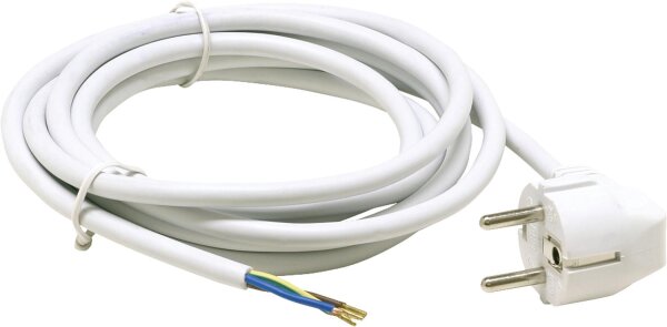 Schutzkontakt-Anschlussleitung HO5VV-F 3 x 1,0 2,0 m, weiß
