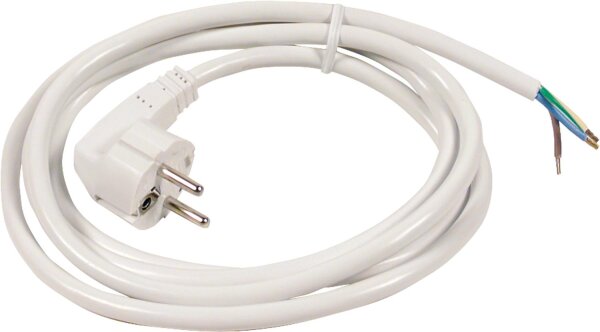 Schutzkontakt-Anschlussleitung H05VV-F 3 x 1,5 3,0 m, weiß