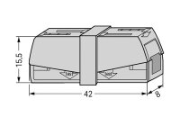 WAGO-Service Klemme grau 0,5 - 2,5 qmm 1 Beutel  50 Stück