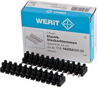 Stecker-Klemmleiste PVC 12teilig schwarz 4,0 mm² 1...