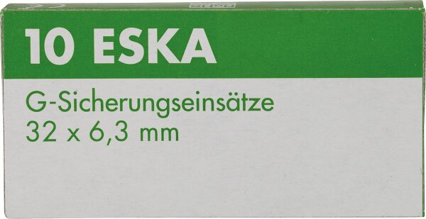Feinsicherung träge 20 A 1 Beutel 10 Stück 6,3 x 32 mm
