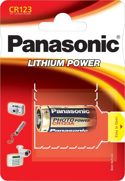 Fotobatterie Lithium CR-123AEP 3V Dm 17 x 35 mm