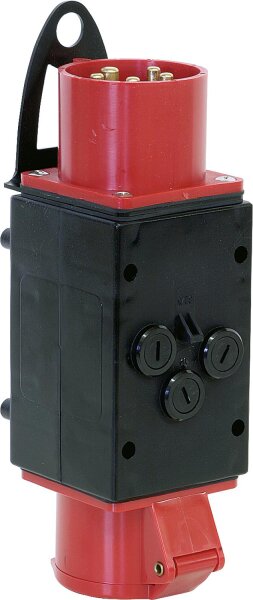 CEE-Adapter 32/16 Eing.: CEE-Stecker 32A Ausg.: CEE-Kupplung 16A