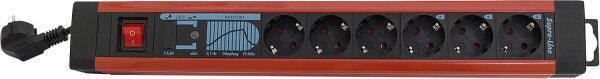 Steckdosenleisten 6-fach (PC-Leiste) mit Überspannungsschutz und Netzfilter  (Vollschutz)