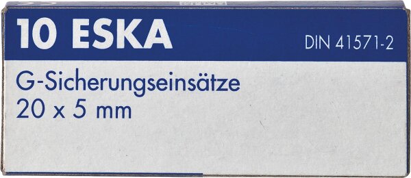 Feinsicherung mittelträge (5x20mm)      0,125 A 10 Stück